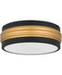 Emmett 3-light Flush Mount Matte Black