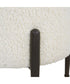 Arles White Shearling Ottoman