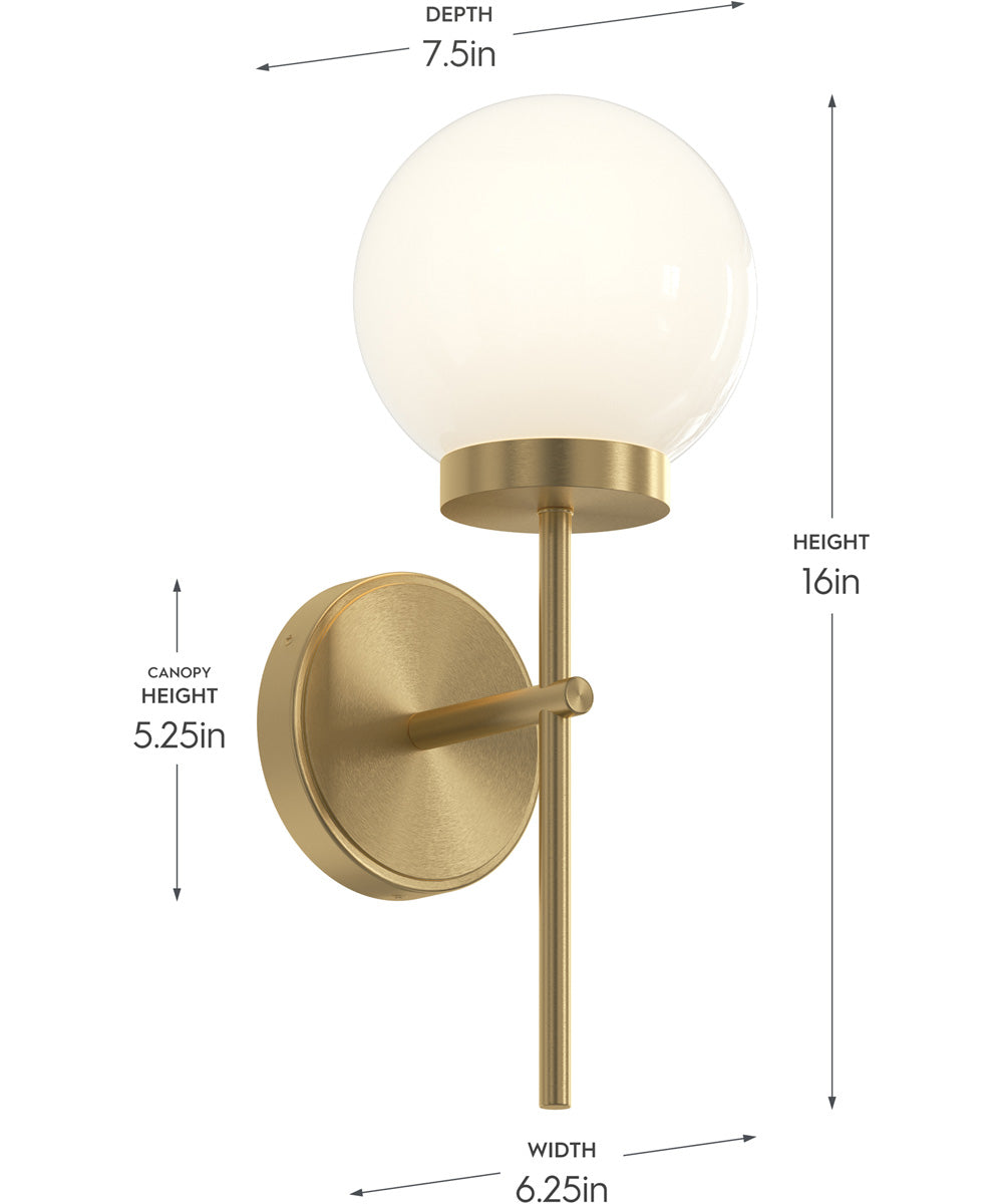 Rigsby 1-Light Wall Sconce Brushed Gold