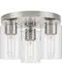 Cofield 12 in. 3-Light Flush Mount P350237 Brushed Nickel