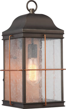 17"H Howell 1-Light Outdoor Bronze / Copper Accents