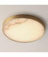 Slab 12 inch LED Alabaster Flush Mount Natural Aged Brass