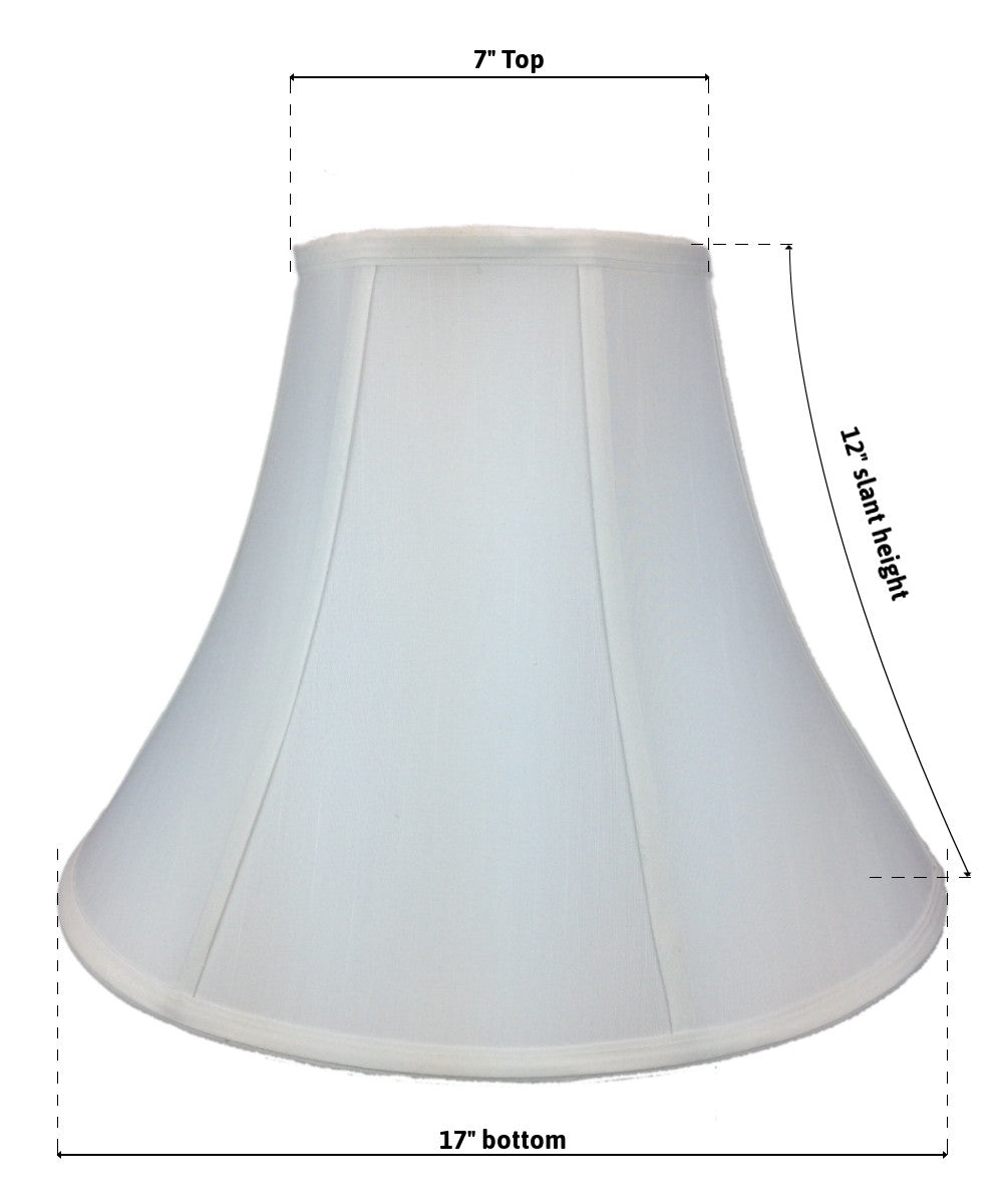 14"W x 11"H SLIP UNO FITTER White Bell Shantung Shade