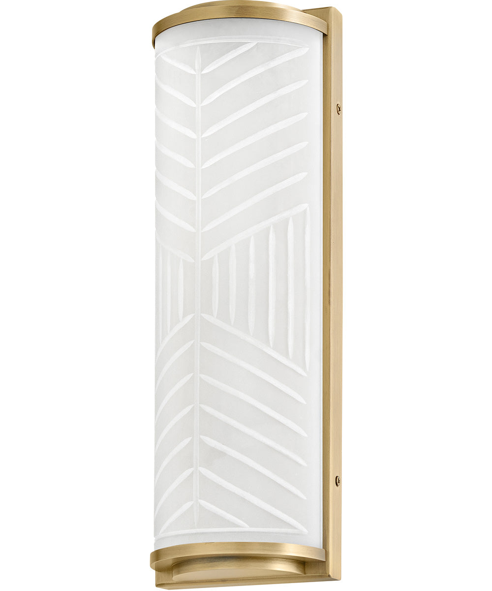 Devon LED-Light Medium Bath Sconce in Lacquered Brass