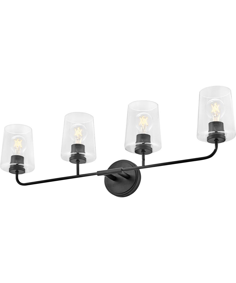 Kline 4-Light Large Four Light Vanity in Black