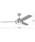 Nolyn 52 in. 3-Blade Modern LED Ceiling Fan Brushed Nickel