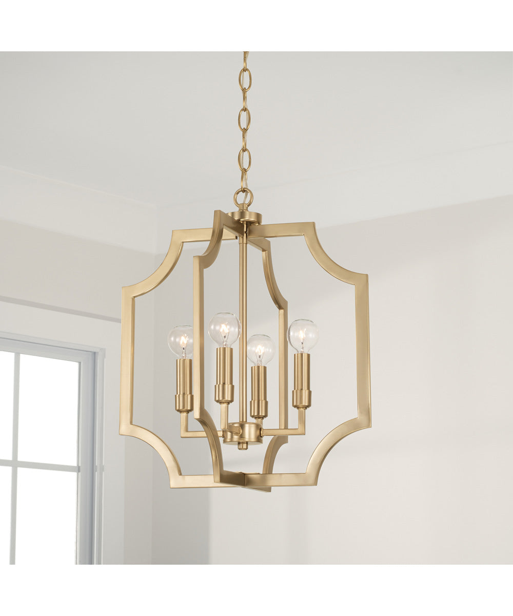 Courtney 4-Light Foyer Matte Brass