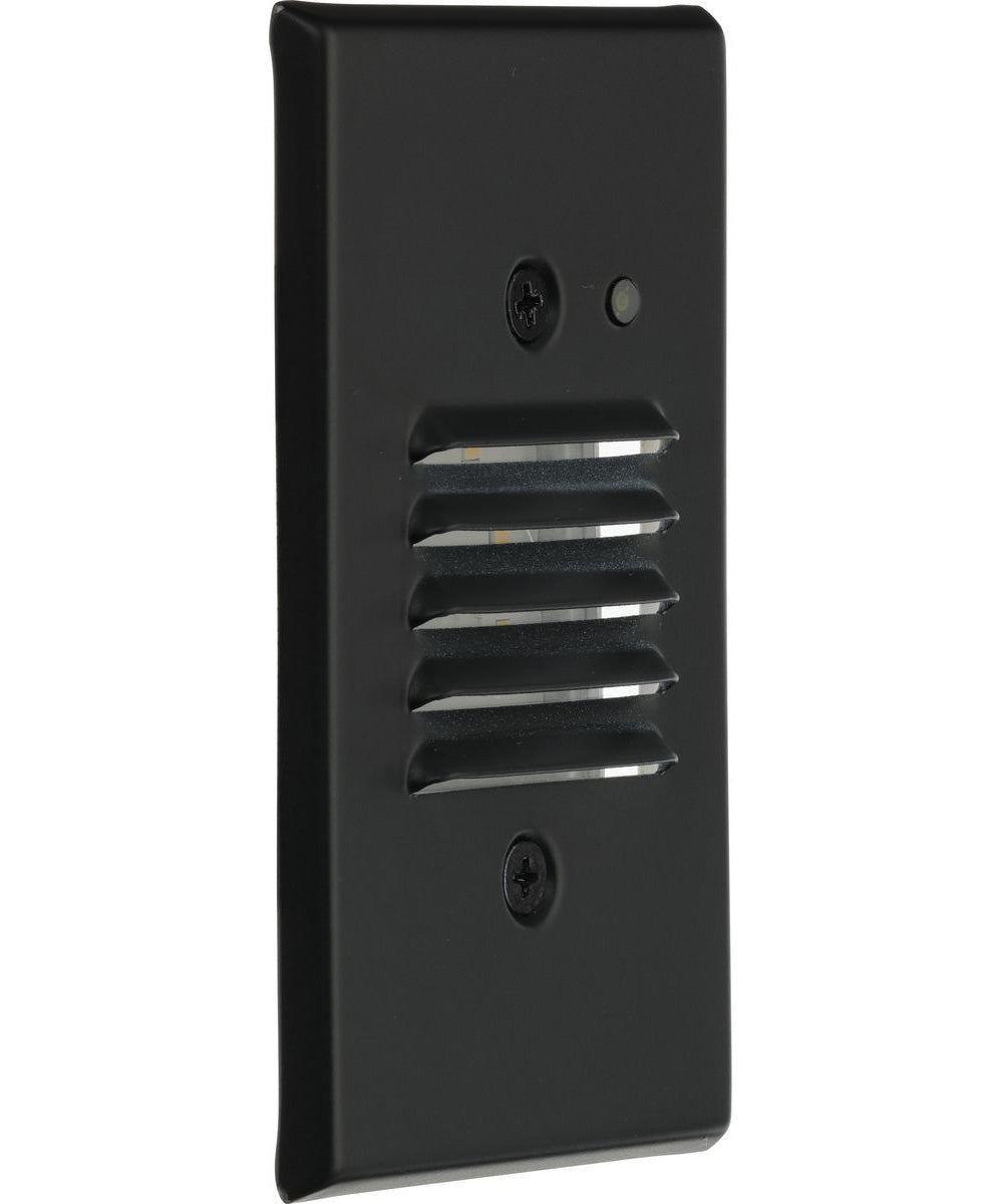 LED Indoor/Outdoor Integrated LED Wall or Step Light with Photocell Black