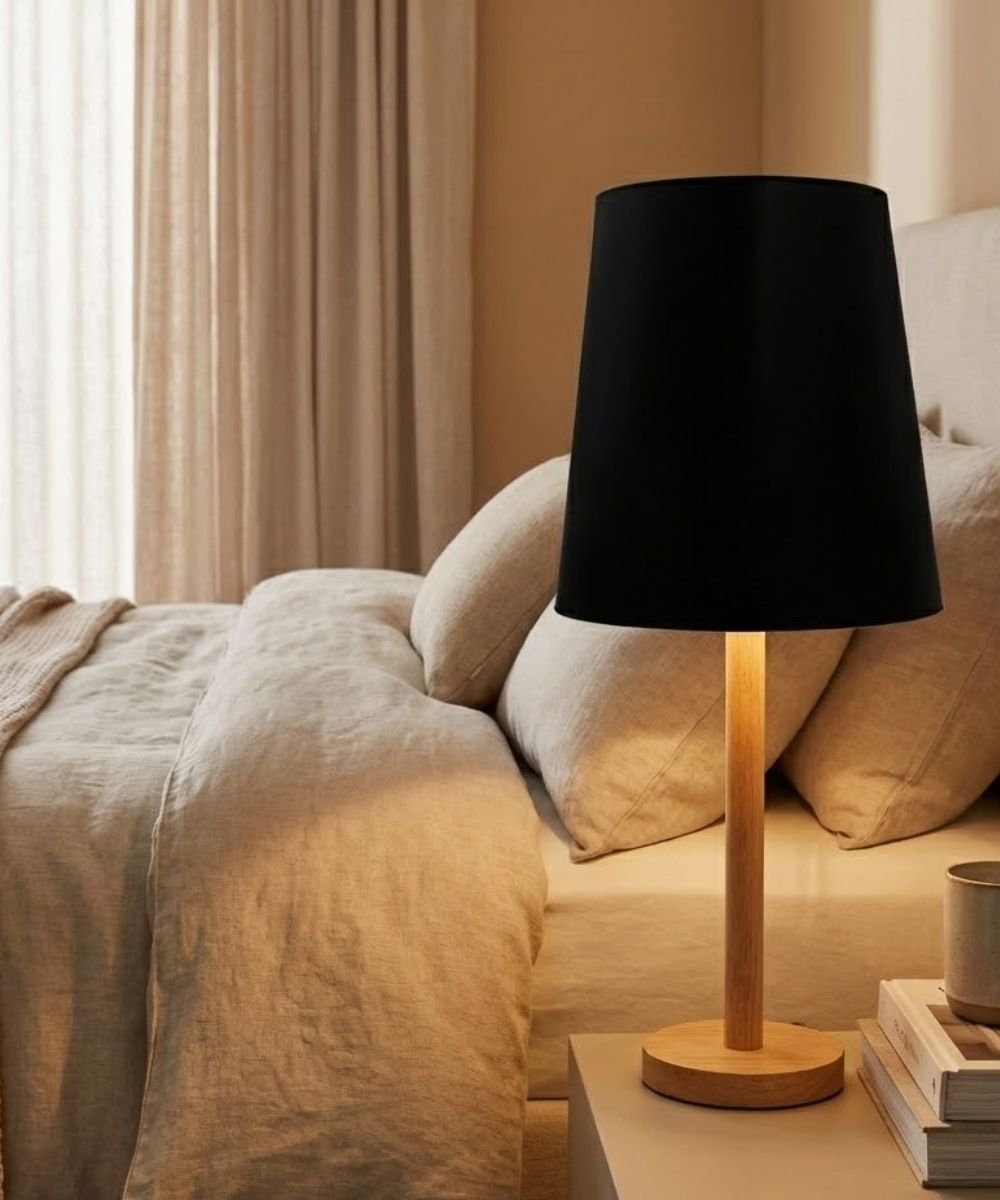 12x16x20 Black Parchment/Gold Foil Hardback Tapered Cylinder Lampshade