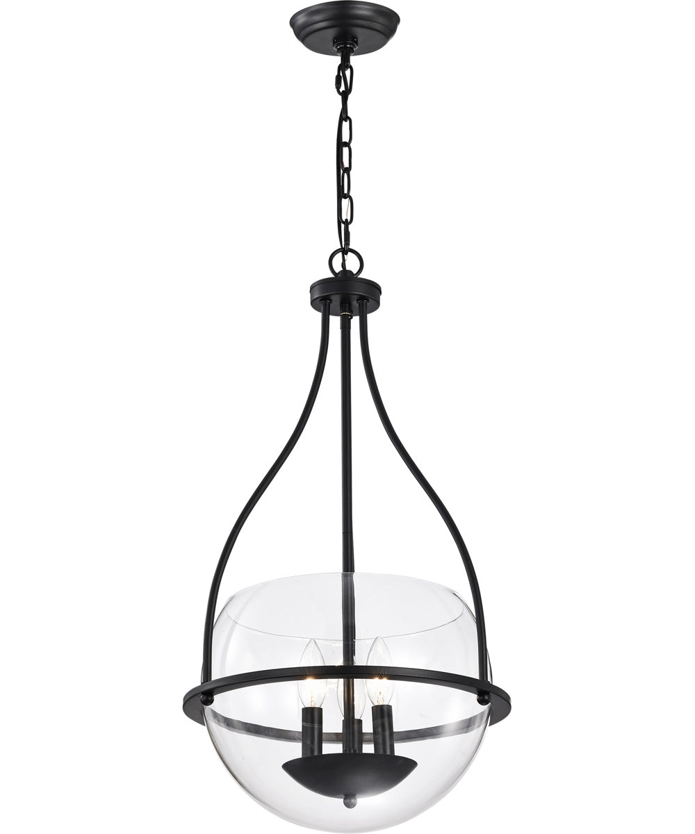 Amado 3-Light Pendant Matte Black
