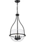 Amado 3-Light Pendant Matte Black