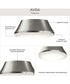 Avra Large 3-Light Flush Mount with Etched White Glass Shade Brushed Nickel