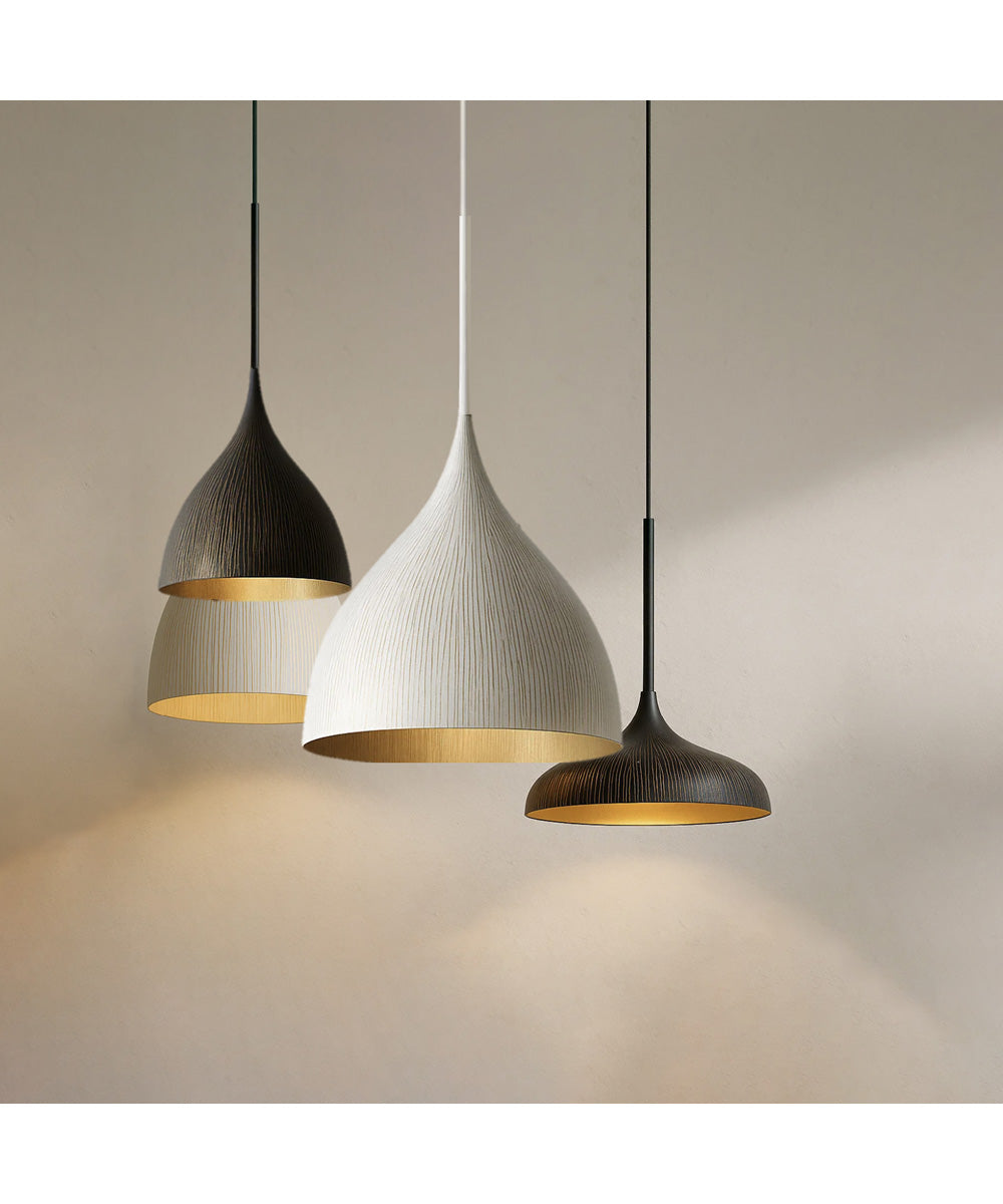 Fleur Large 1-Light Pendant Black / Gold