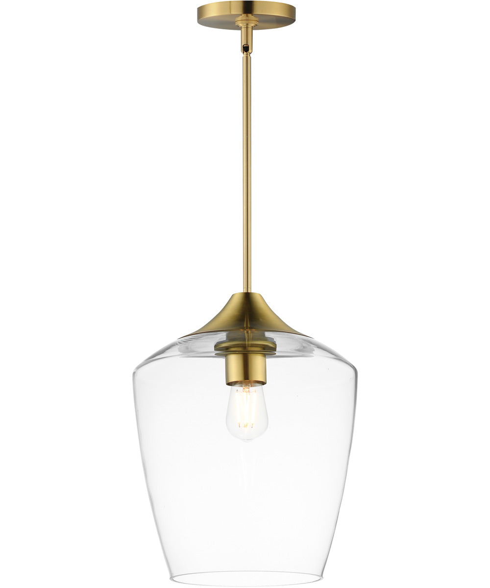 Goblet 12 inch Single Pendant Natural Aged Brass
