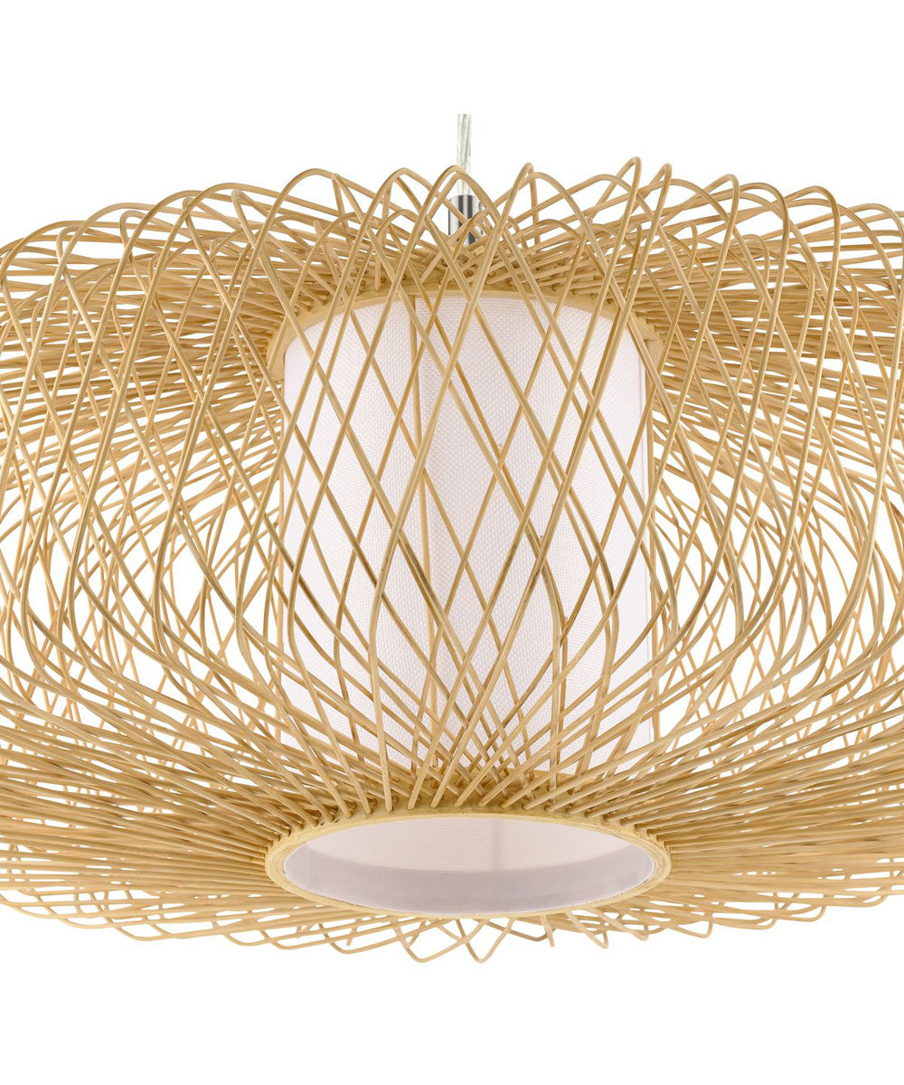 Cordova 1-Light Large Pendant Natural Rattan