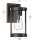 Kagen Small Outdoor Wall Light with Clear Glass Panels Antique Bronze