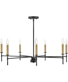 Hux 7-Light Large Single Tier Chandelier in Black