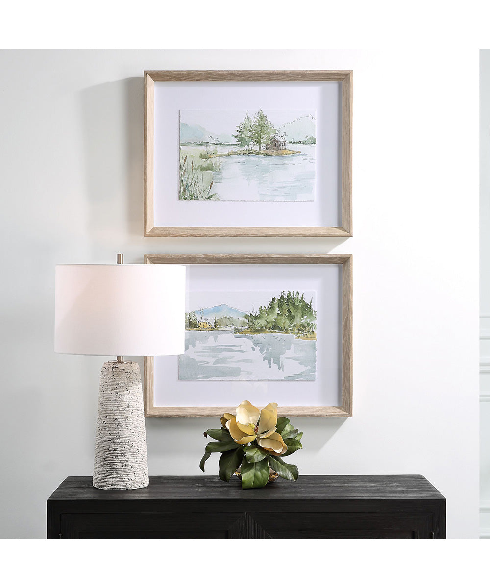 Serene Lake Framed Prints, Set of 2