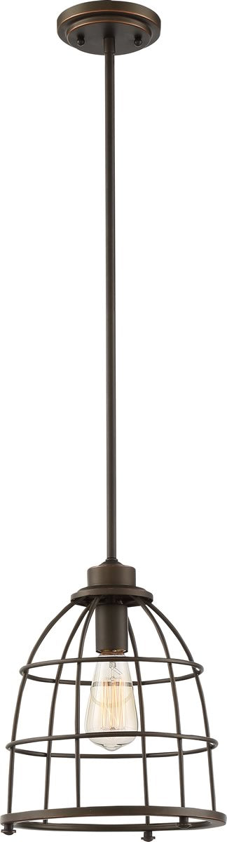 10"W Maxx 1-Light Pendant Mahogany Bronze