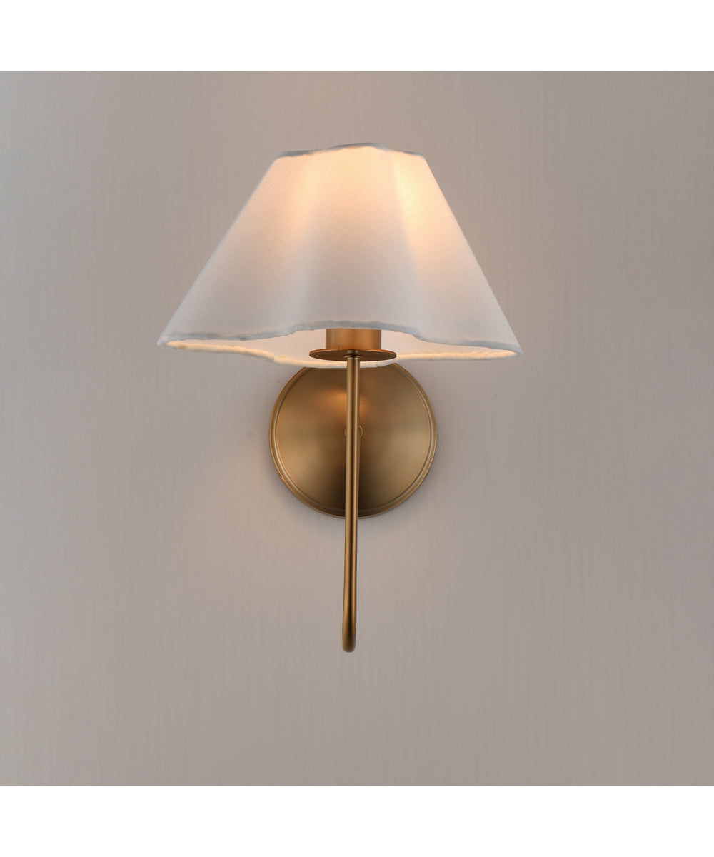 Saxon 1-Light Wall Sconce Natural Aged Brass