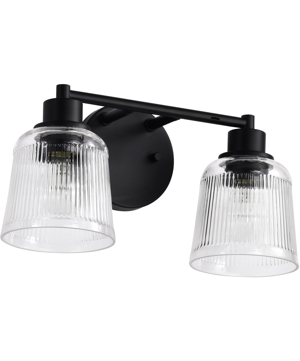 Grayson 2-Light Vanity & Wall Matte Black