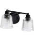Grayson 2-Light Vanity & Wall Matte Black