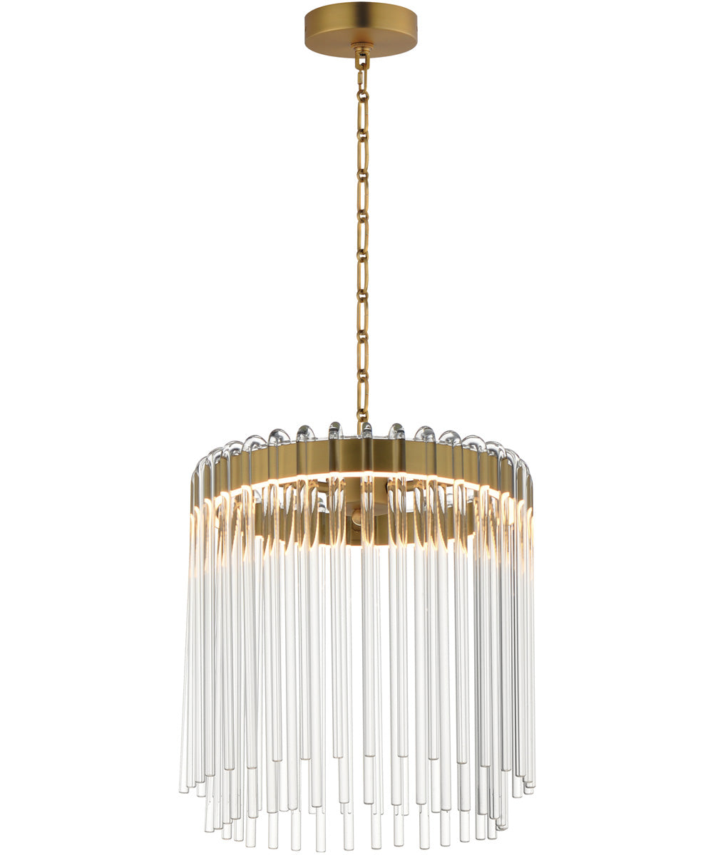 Jolie 11 inch LED Pendant Natural Aged Brass