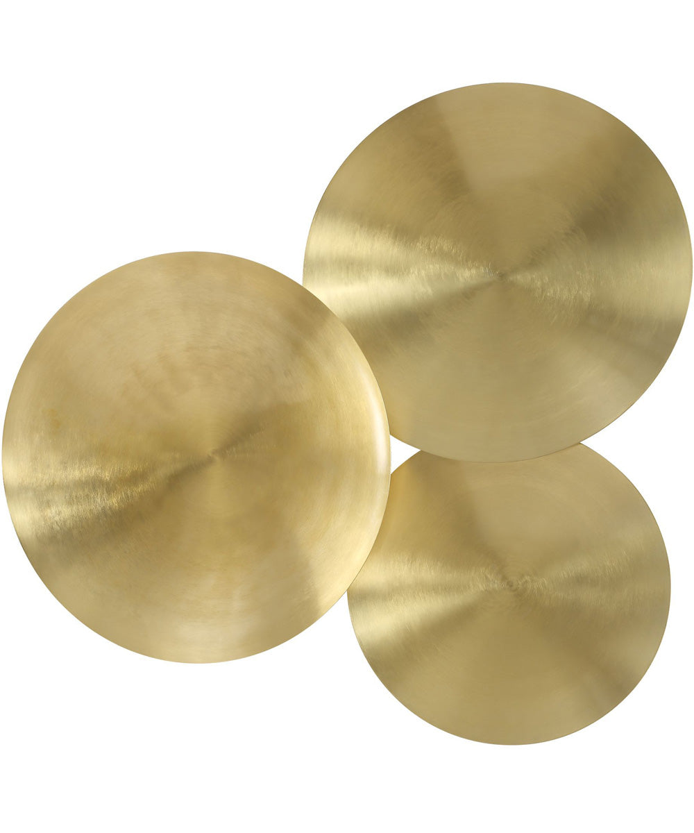 Cymbalic Round Brass Wall Art Set of 3