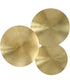 Cymbalic Round Brass Wall Art Set of 3