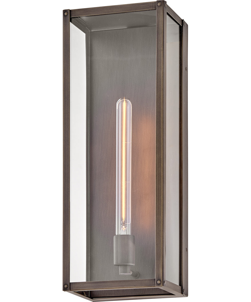Max 1-Light Medium Wall Mount Lantern in Burnished Bronze