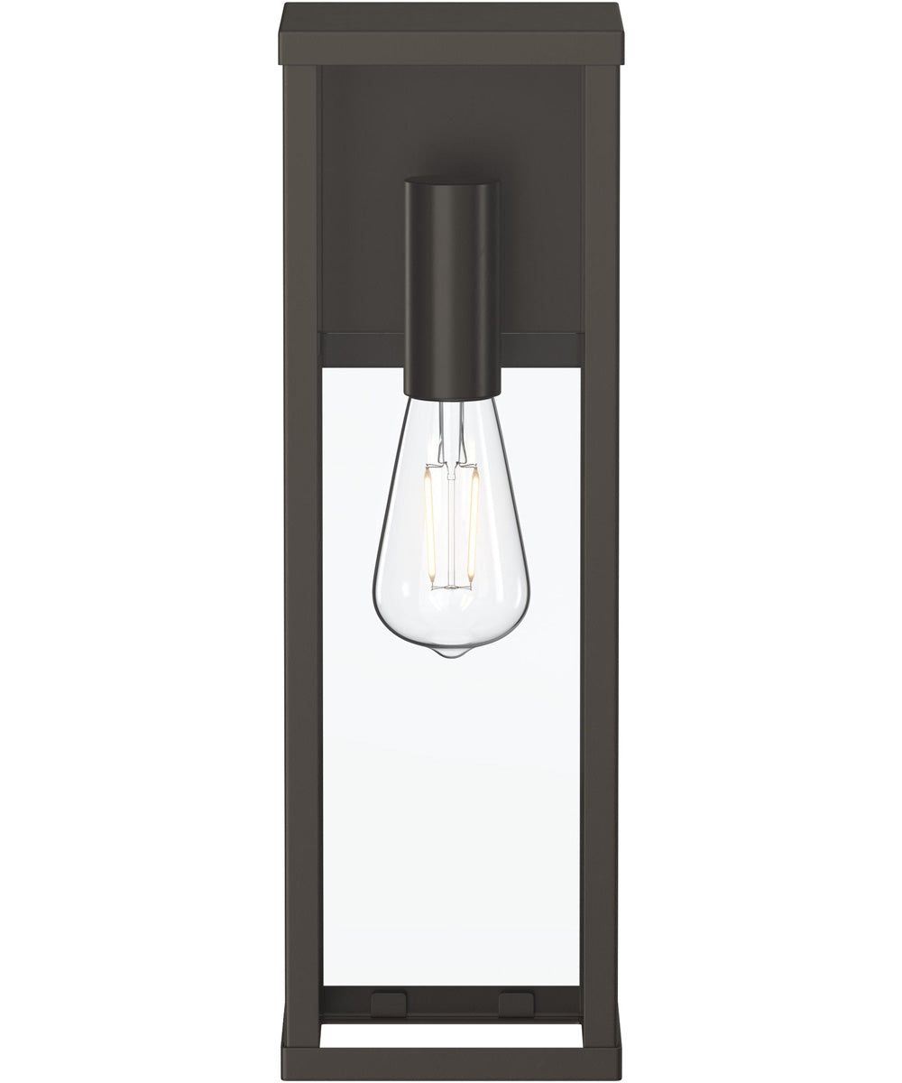Ryle 1-Light Large Wall Lantern with Clear Glass Panels Antique Bronze