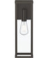 Ryle 1-Light Large Wall Lantern with Clear Glass Panels Antique Bronze