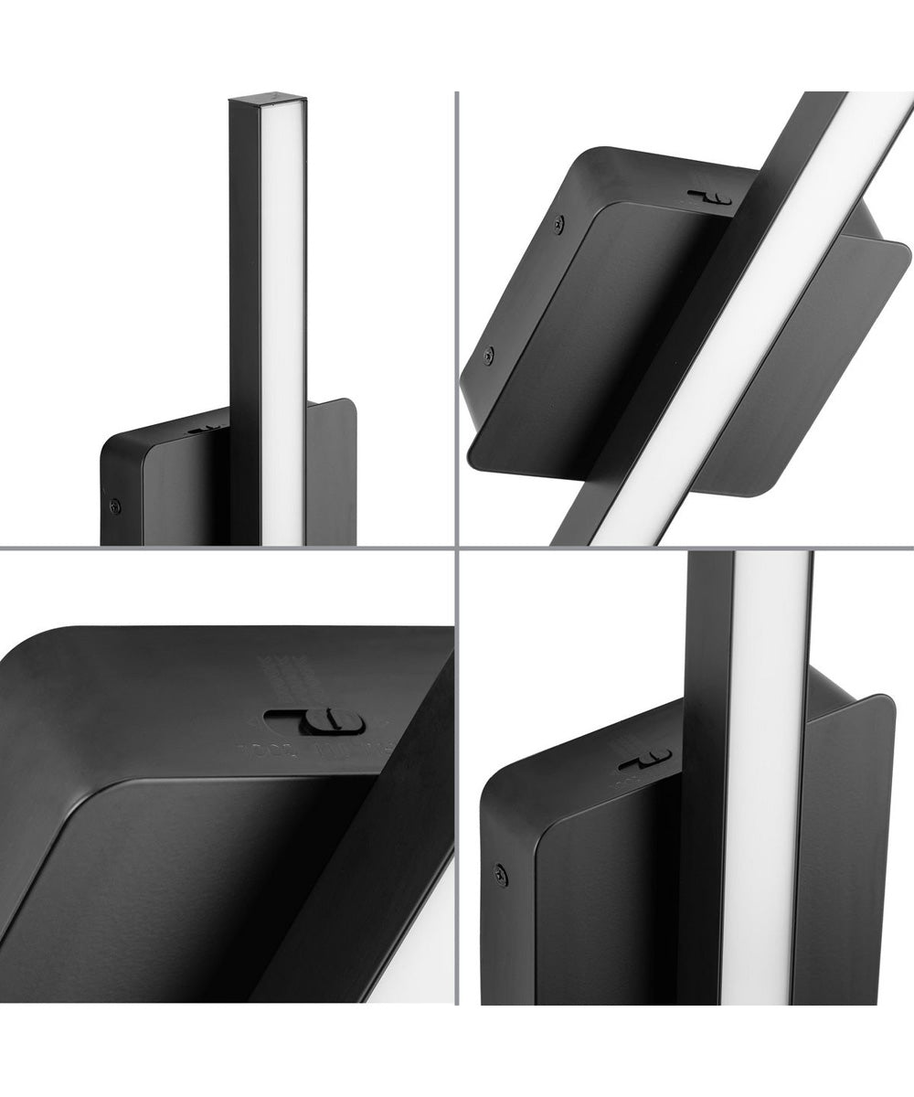 Phase 4 16 in. Small Modern Integrated 3CCT Integrated LED Linear Vanity Light Matte Black