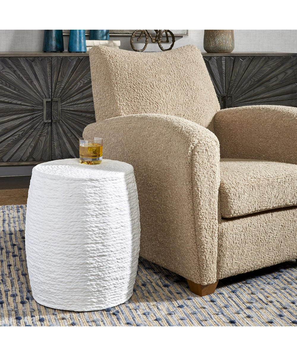 Resort White Accent Stool