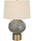 Lunia Gray Glass Table Lamp