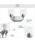 Ilia 2-Light Bath Vanity with Clear Glass Shade Polished Chrome