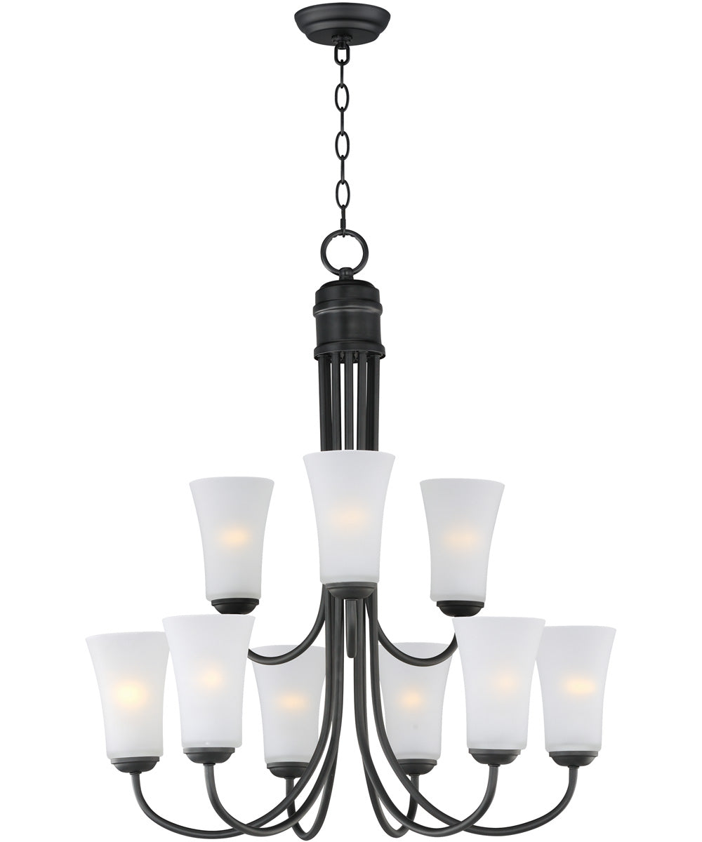 Logan 9-Light Chandelier Black