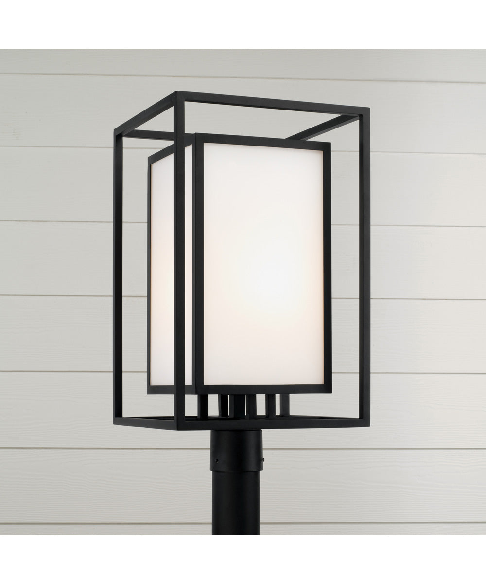 Aiden 1-Light Outdoor Post-Lantern Black