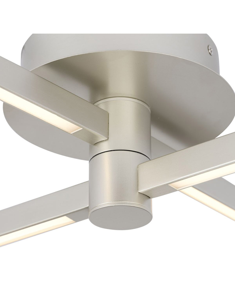 Pivot LED 4-Light Semi-Flush or Wall Mount Fixture Burnished Nickel
