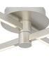 Pivot LED 4-Light Semi-Flush or Wall Mount Fixture Burnished Nickel