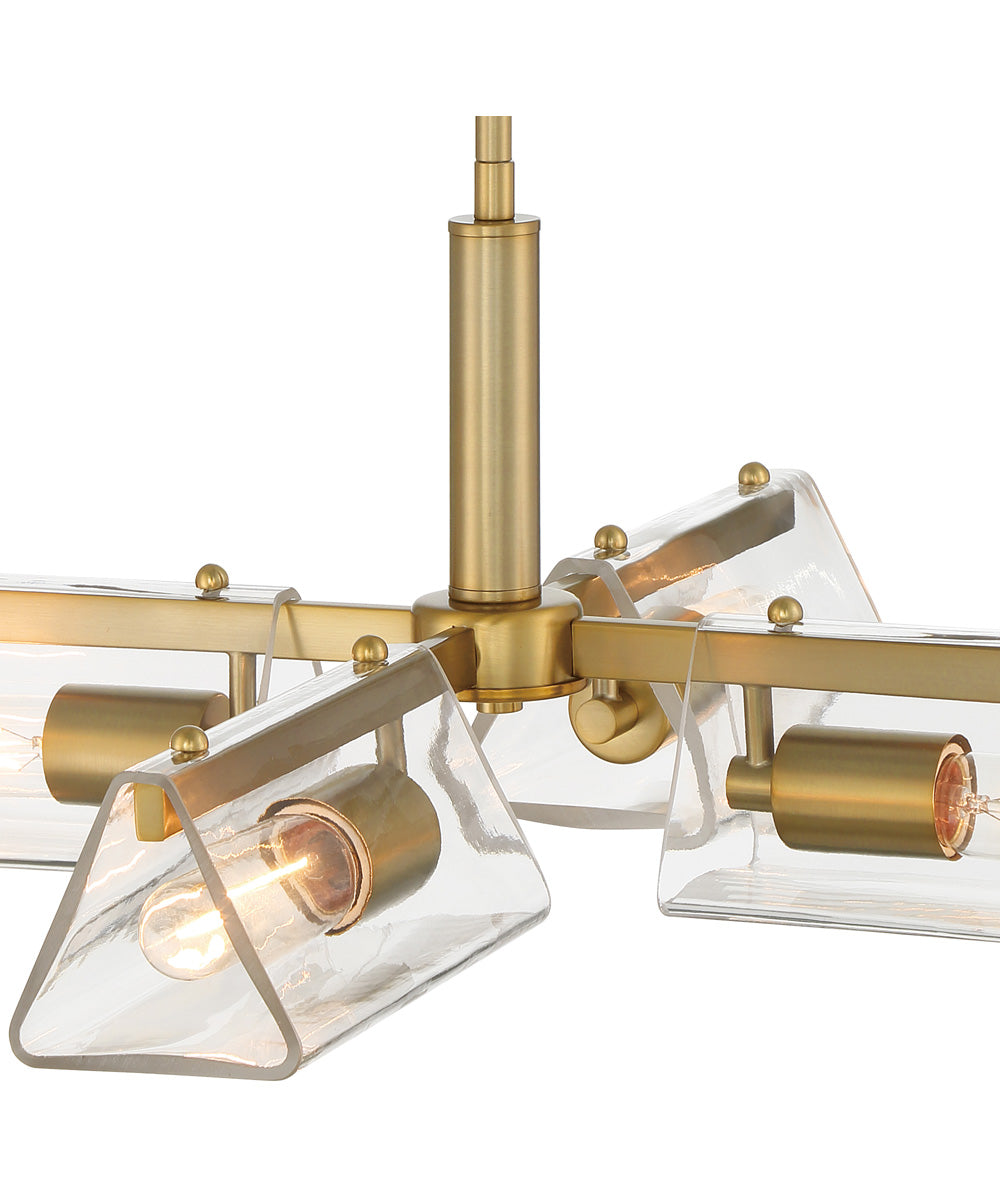 Latitude 4 Light Chandelier  Brushed Gold
