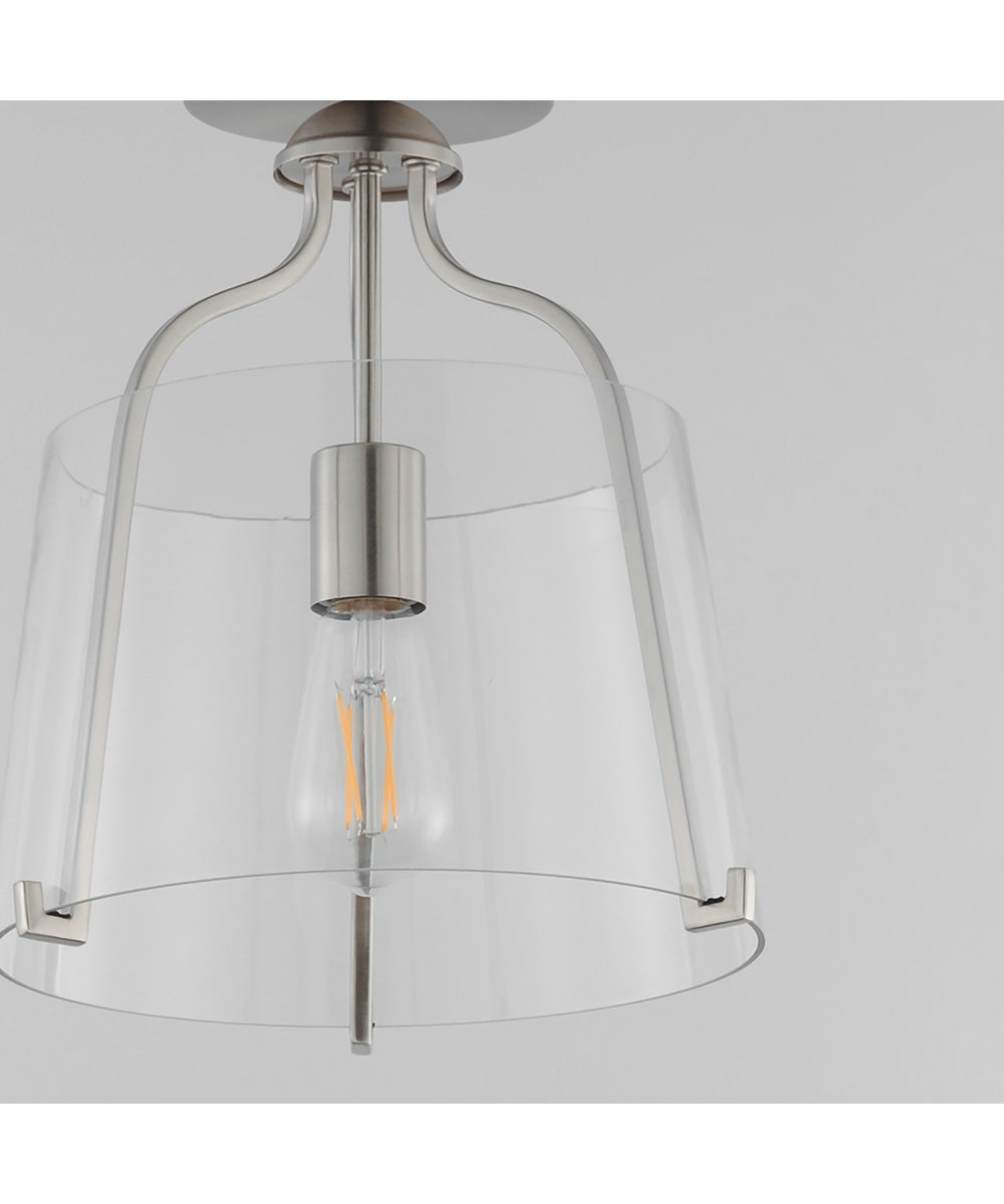 Bellmore 1-Light Pendant/Semi Flush Satin Nickel