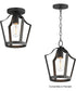 Arden Single Pendant / Semi Flush Black