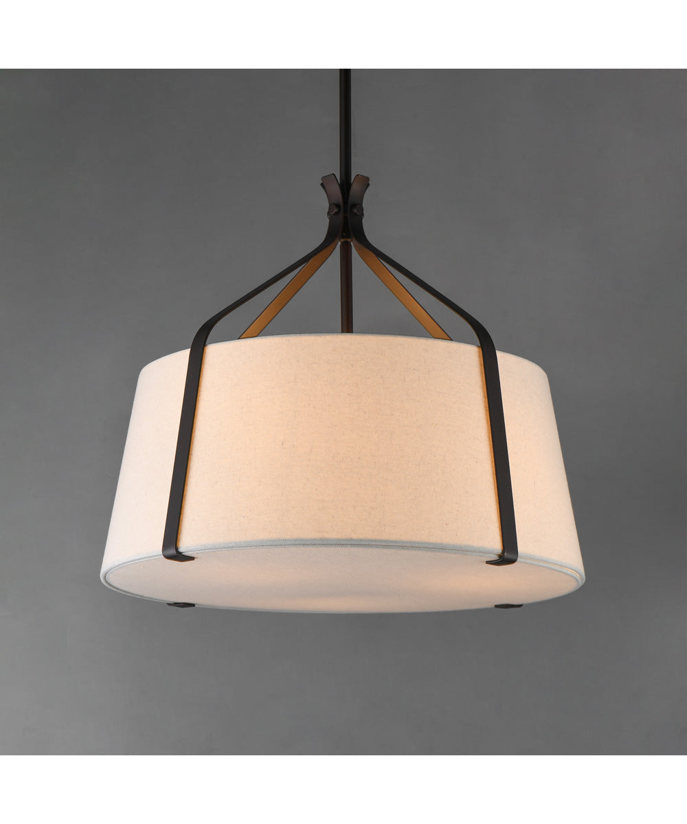 Bandera 20 inch 3-Light Pendant Dark Bronze