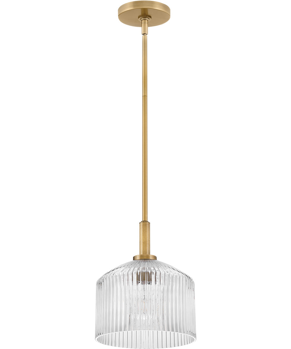 Lisette 1-Light Small Pendant in Lacquered Brass