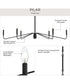 Pilar Extra Large 6-Light Chandelier Matte Black