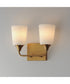 Hudson 2-Light Bath Vanity Natural Aged Brass