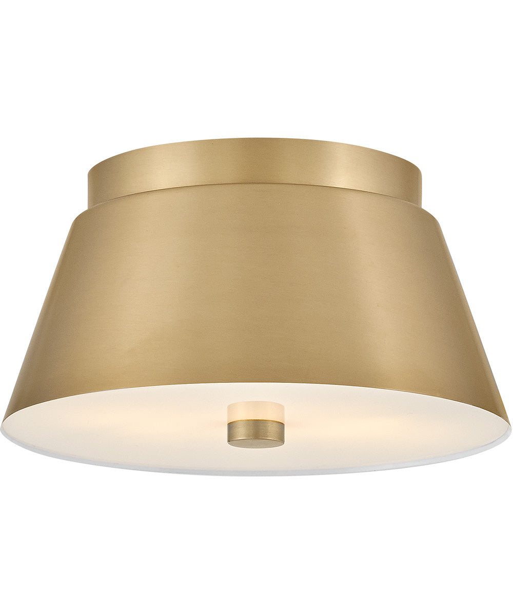 Tess 2-Light Small Flush Mount in Lacquered Brass