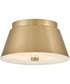 Tess 2-Light Small Flush Mount in Lacquered Brass