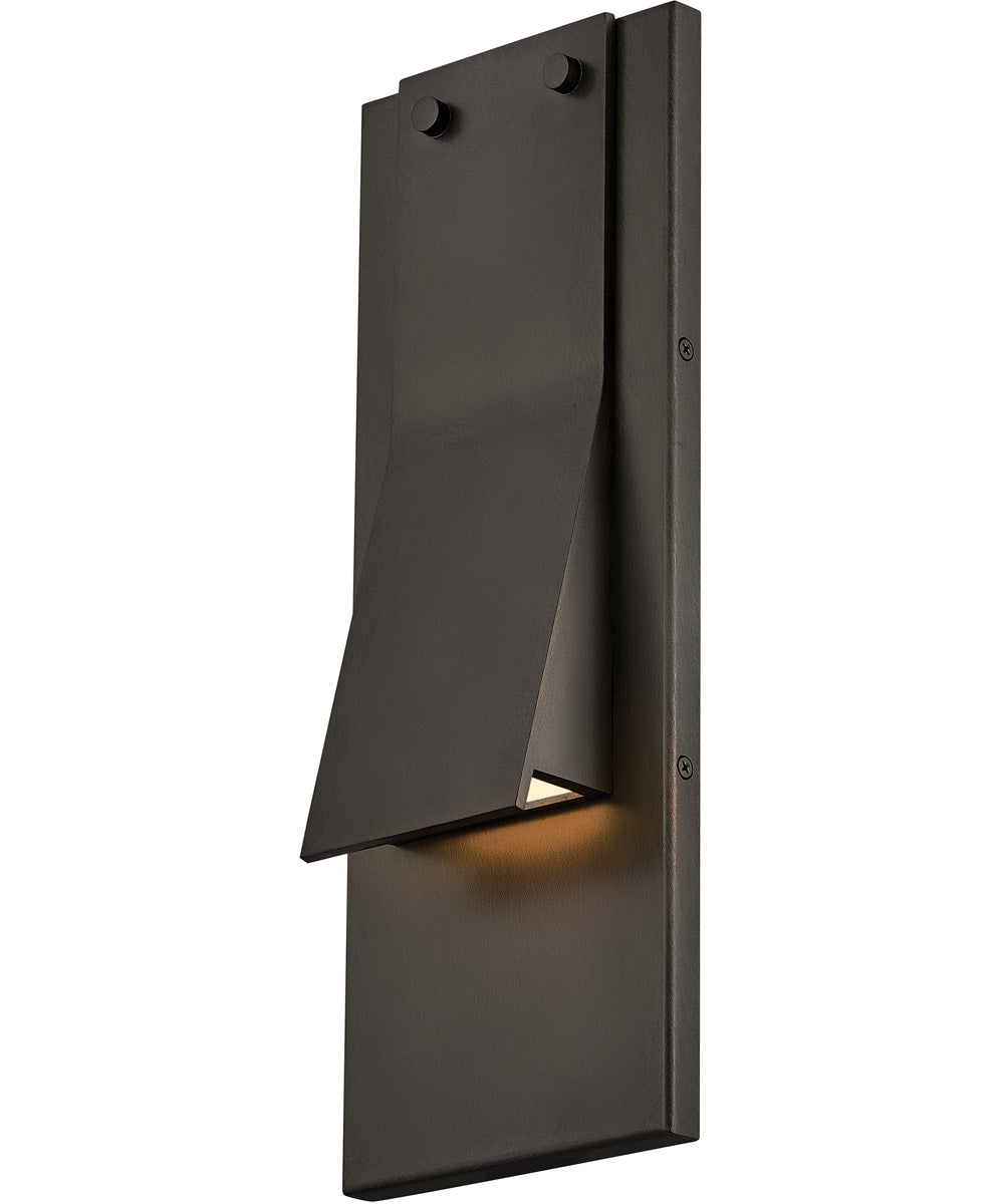Fold LED-Light Medium Wall Mount Lantern in Black Oxide